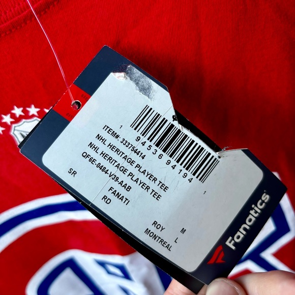 Fanatics Montreal Canadiens Patrick Roy #33 NHL Heritage Adult T-Shirt Large New - Picture 6 of 8